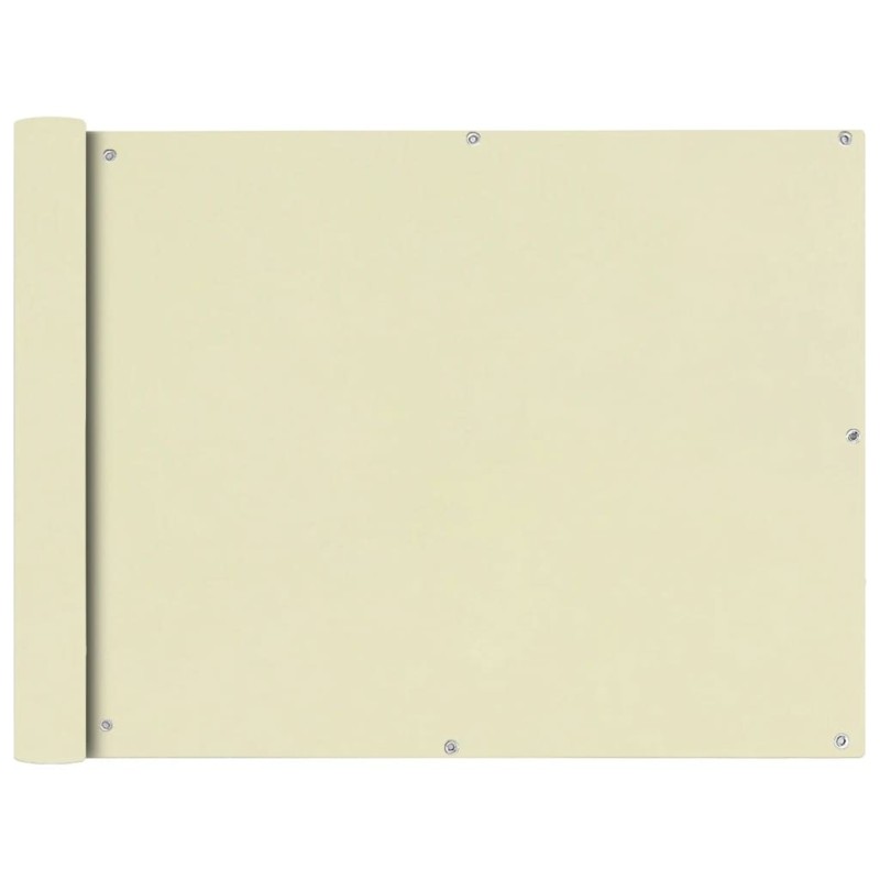 Écran de balcon en tissu Oxford 90x400 cm Crème Écran de balcon en tissu Oxford 90x400 cm Crème