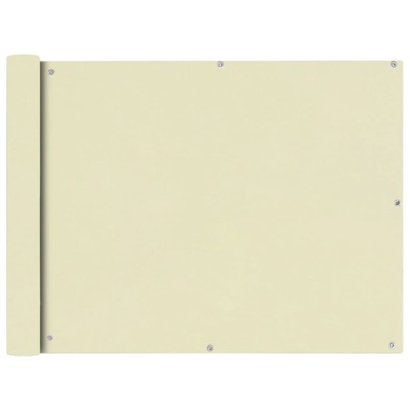 Écran de balcon en tissu Oxford 90x400 cm Crème 