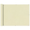 Écran de balcon en tissu Oxford 90x400 cm Crème 