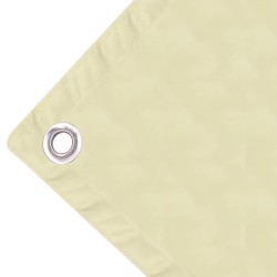 Écran de balcon en tissu Oxford 90x400 cm Crème 
