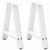 Pieds de table basse en forme de A, 2 pièces, blanc, 38 x (42-43) cm, acier 