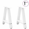 Pieds de table basse en forme de A, 2 pièces, blanc, 38 x (42-43) cm, acier 