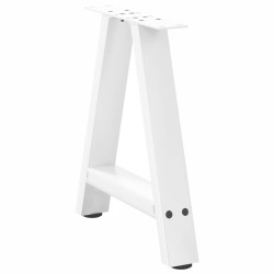 Pieds de table basse en forme de A, 2 pièces, blanc, 38 x (42-43) cm, acier 