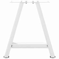 Pieds de table basse en forme de A, 2 pièces, blanc, 38 x (42-43) cm, acier 