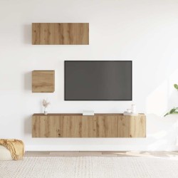 Ensemble de meuble TV mural 4 pcs chêne artisanal 