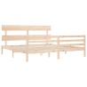 Cadre de lit sans matelas bois massif 