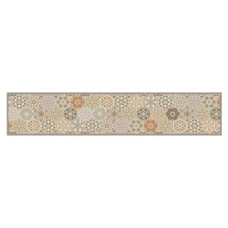 Tapis de cuisine lavable impression pastel hexagonale 60x300 cm 