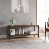 Meuble TV Chêne marron 100x33x41 cm Bois d'ingénierie et acier 
