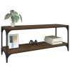 Meuble TV Chêne marron 100x33x41 cm Bois d'ingénierie et acier 