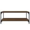 Meuble TV Chêne marron 100x33x41 cm Bois d'ingénierie et acier 