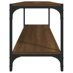 Meuble TV Chêne marron 100x33x41 cm Bois d'ingénierie et acier 