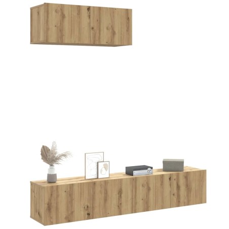 Ensemble de meuble TV mural 3 pcs chêne artisanal 