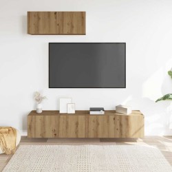 Ensemble de meuble TV mural 3 pcs chêne artisanal 