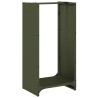 Portant de bois chauffage vert olive 40x30x80 cm 