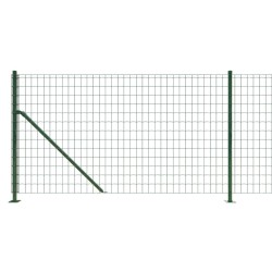 Clôture en treillis métallique avec bride vert 1,1x25 m 