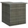 Ensemble de bar de jardin 4 pcs et coussins Résine tressée Gris 