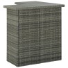 Ensemble de bar de jardin 4 pcs et coussins Résine tressée Gris 