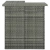 Ensemble de bar de jardin 4 pcs et coussins Résine tressée Gris 