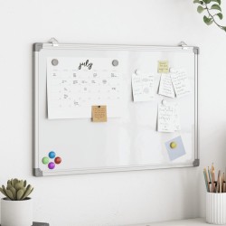 Tableau blanc magnétique 40x30x1,7 cm aluminium 