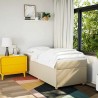 Sommier à lattes de lit avec matelas Crème 100x200 cm Tissu 