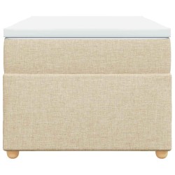 Sommier à lattes de lit avec matelas Crème 100x200 cm Tissu 