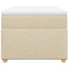 Sommier à lattes de lit avec matelas Crème 100x200 cm Tissu 