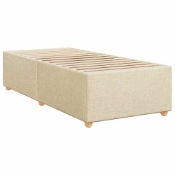 Sommier à lattes de lit avec matelas Crème 100x200 cm Tissu 