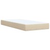 Sommier à lattes de lit avec matelas Crème 100x200 cm Tissu 