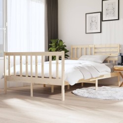 Cadre de lit sans matelas bois massif 