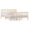 Cadre de lit sans matelas bois massif 
