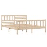 Cadre de lit sans matelas bois massif 