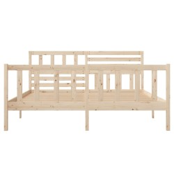 Cadre de lit sans matelas bois massif 