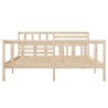 Cadre de lit sans matelas bois massif 