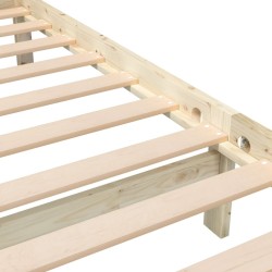 Cadre de lit sans matelas bois massif 