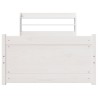 Cadre de lit avec tête de lit sans matelas blanc 75x190 cm 