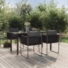 Ensemble à manger de jardin 5 pcs Noir  