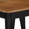 Table à manger Bois d'acacia massif et acier 75x75x76 cm 
