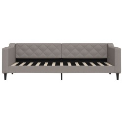 Lit de repos sans matelas taupe 80x200 cm tissu 