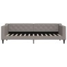 Lit de repos sans matelas taupe 80x200 cm tissu 