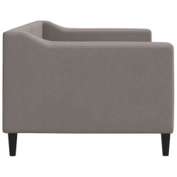 Lit de repos sans matelas taupe 80x200 cm tissu 