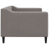 Lit de repos sans matelas taupe 80x200 cm tissu 