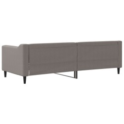 Lit de repos sans matelas taupe 80x200 cm tissu 