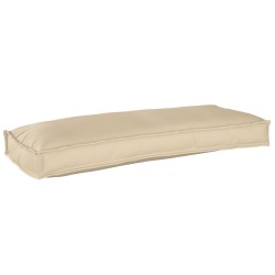 Coussins de palette pour banc 2 pcs Beige 100x40x8 cm Tissu Oxford 