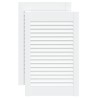 Portes d'armoire à persiennes 2pcs blanc 61,5x39,4cm pin massif 