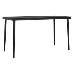 Ensemble à manger de jardin et coussins 5 pcs noir rotin verre 