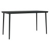 Ensemble à manger de jardin et coussins 5 pcs noir rotin verre 