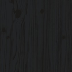Salon de jardin 2 pcs avec coussins noir bois massif 