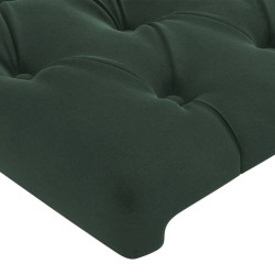Tête de lit avec oreilles Vert foncé 147x16x118/128 cm Velours 