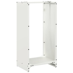 Portant de bois chauffage blanc 40x30x80 cm 