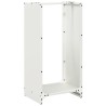 Portant de bois chauffage blanc 40x30x80 cm 